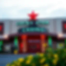 Exterior view of Lucky Star Casino showcasing its vibrant entrance