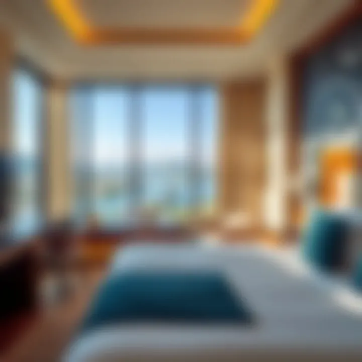 Elegant Hotel Room with Scenic Views Elegant hotel room with stunning views