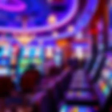 Vibrant Gaming Floor Experience Exciting gaming floor atmosphere with vibrant lights
