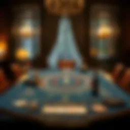 Elegant blackjack table setup for home game