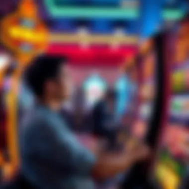 Engagement in the Gaming Experience A player engaging with the Wheel of Fortune slot machine