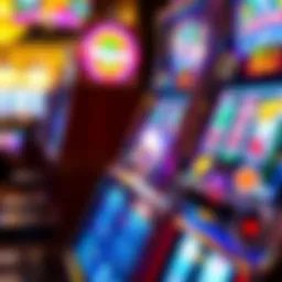 Vibrant slot machine display