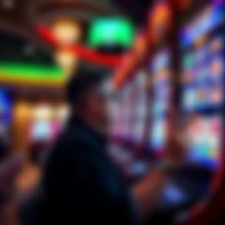 Winning Moment at the Gaming Machine Close-up of winning gaming machine