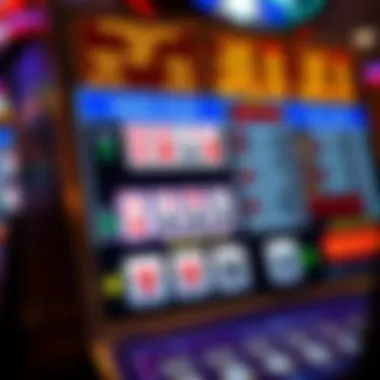 Winning Hands and Pay Tables A close-up of a video poker screen displaying different winning hands and pay tables