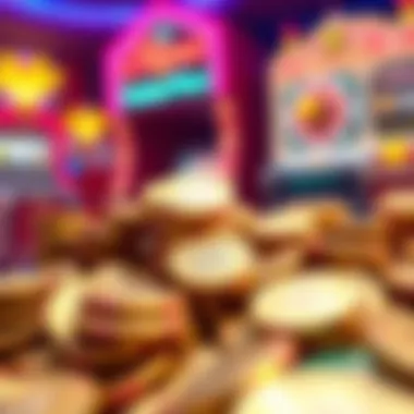 Fortune Awaits in House of Fun Colorful coins symbolizing fortune in House of Fun