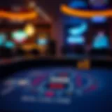 Virtual blackjack table interface