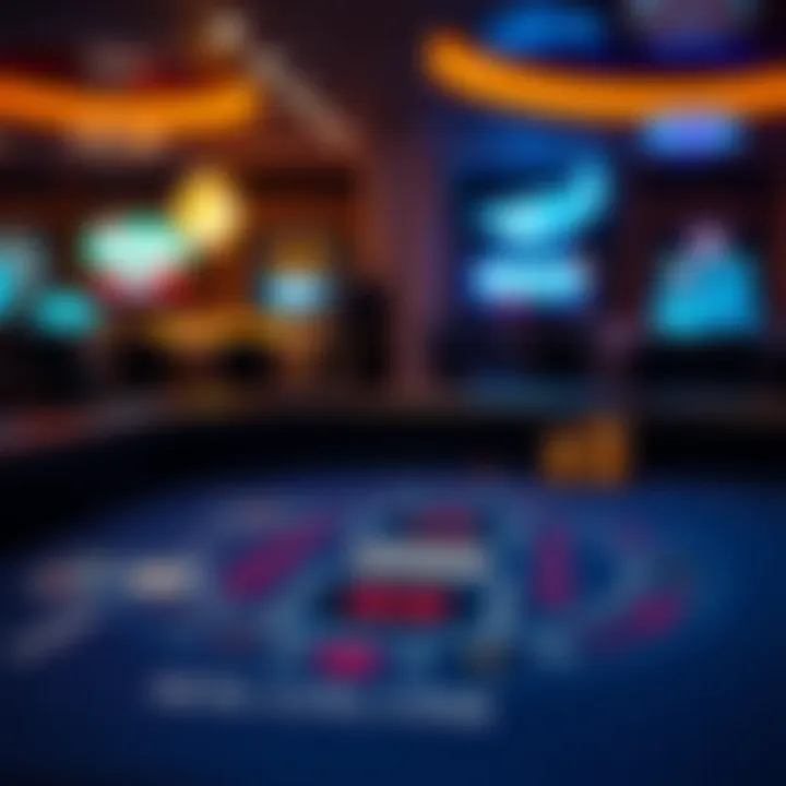 Virtual blackjack table interface