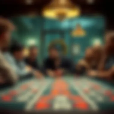 Group of friends enjoying a lively game of craps