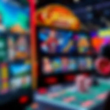 Online Casino Interface A vibrant online casino interface showcasing various games