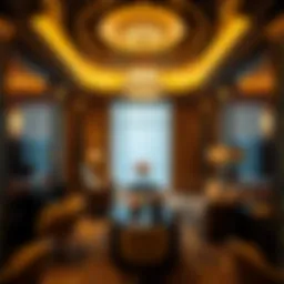 Interior view of a luxurious room in the Las Vegas pyramid