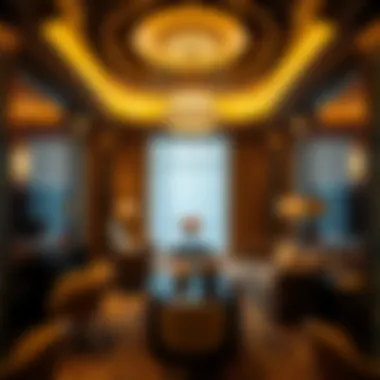 Interior view of a luxurious room in the Las Vegas pyramid