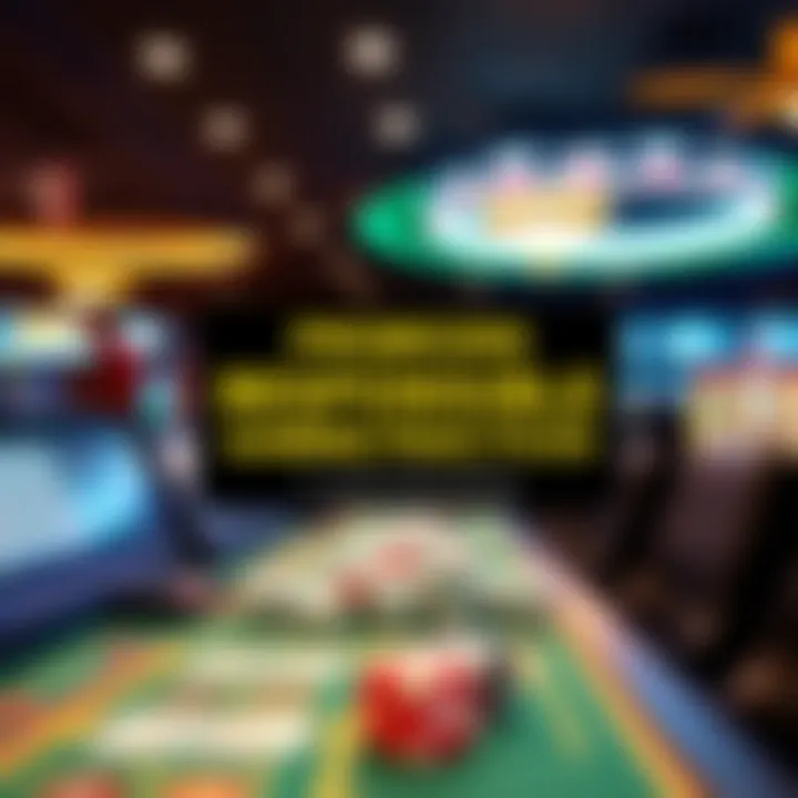 A responsible gaming message in an online casino setting