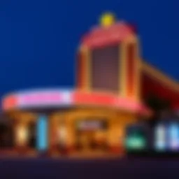 San Manuel Casino exterior view at dusk