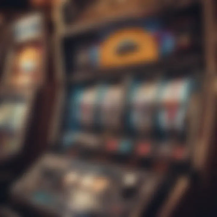 Close-up of slot machine with free play credits