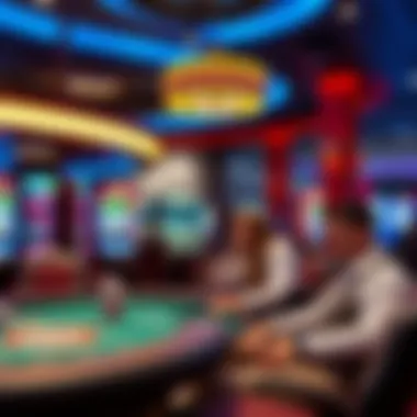 Promoting Responsible Gaming: A Serene Casino Atmosphere A serene gaming environment promoting responsible gambling
