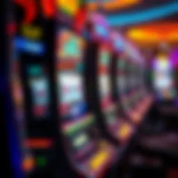 Visual representation of slot machine mechanics and payouts