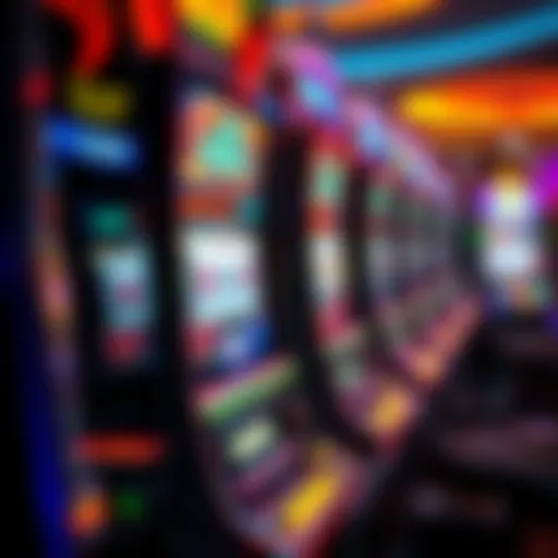 Visual representation of slot machine mechanics and payouts