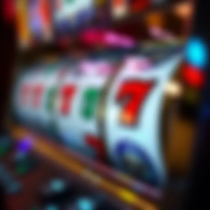 The Excitement of Slot Gameplay Close-up of spinning reels in a slot game