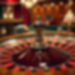 Roulette wheel with chips