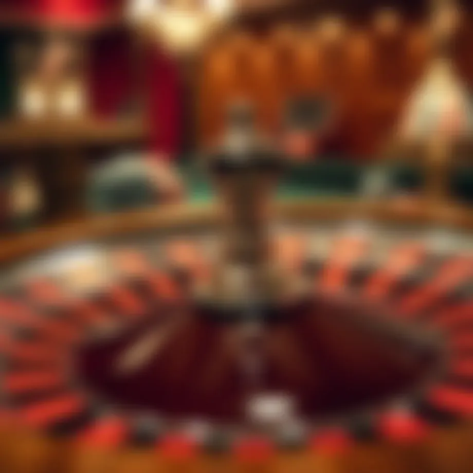 Roulette wheel with chips