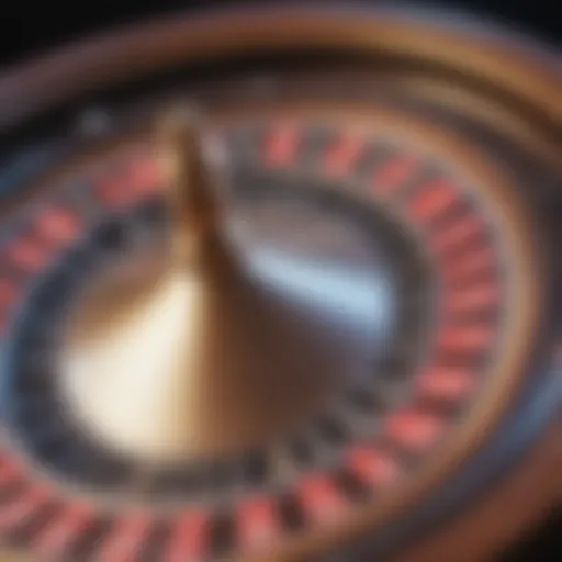 A roulette wheel spinning with vibrant colors