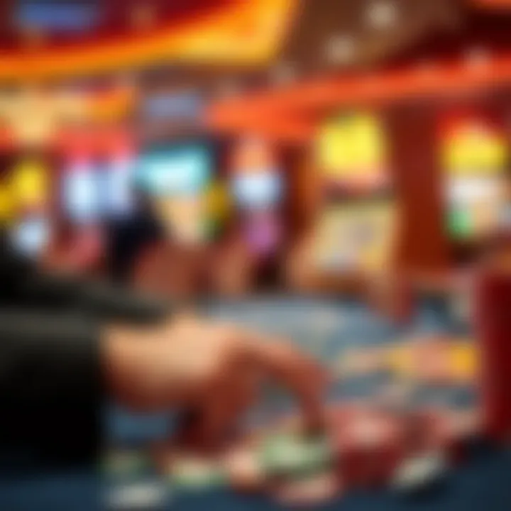 Engagement in 88 Fortunes Close-up of a player engaging with casino chips