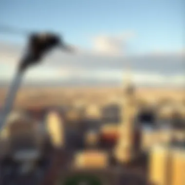 Panoramic view of Las Vegas from the Stratosphere during the jump