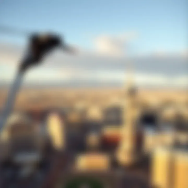 Panoramic view of Las Vegas from the Stratosphere during the jump