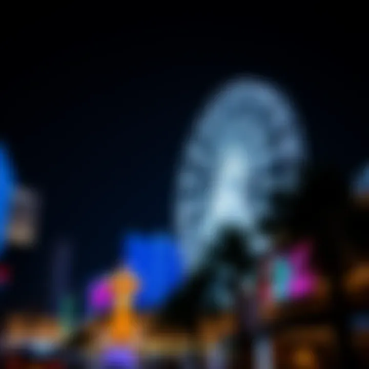 High Roller at Night Iconic High Roller observation wheel illuminated at night