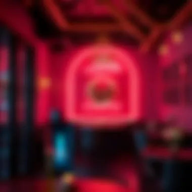 Elegant Interior Decor of The Little Neon Chapel Intimate interior setting of The Little Neon Chapel with floral arrangements