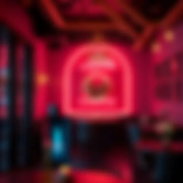 Elegant Interior Decor of The Little Neon Chapel Intimate interior setting of The Little Neon Chapel with floral arrangements