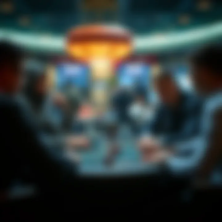 Strategic Insights Among Players Players engaged in a strategic discussion