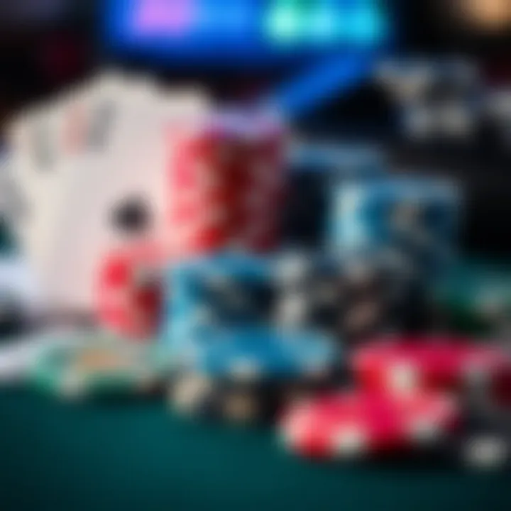 Essential Poker Components Various poker chips and cards