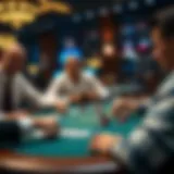 Strategic poker gameplay at a table