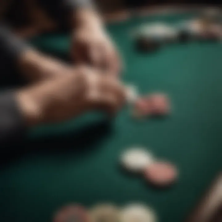 Strategic placement of goldchips on a poker table