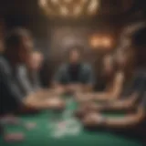 Group of friends engaged in an online poker game