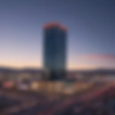 View of The Platinum Hotel against the Las Vegas skyline