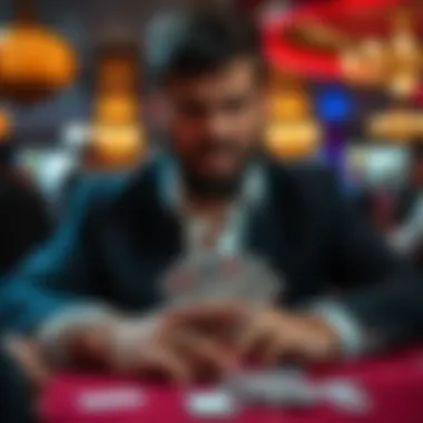 Psychological portrayal of a gambler's mindset during a game