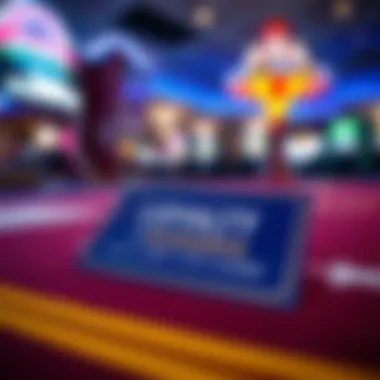 Close-up of loyalty rewards card on a gaming table