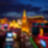 Vibrant skyline of Las Vegas at night showcasing iconic casinos