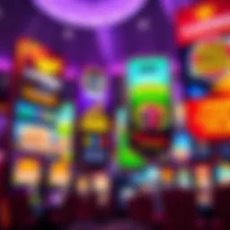 Colorful promotional banners showcasing various casino offers
