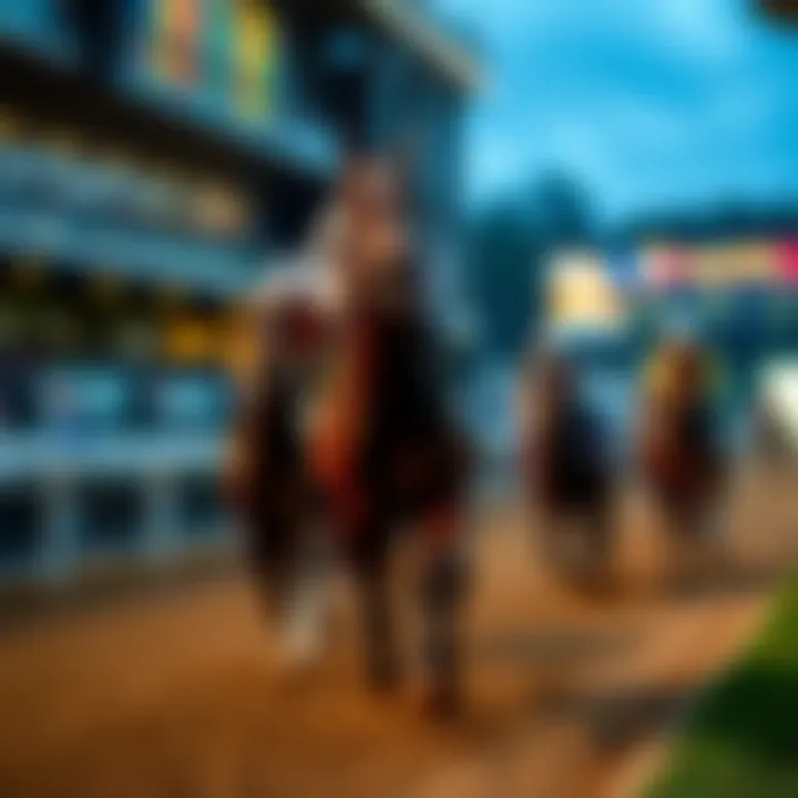 Thrill of the Race A thoroughbred racing down the track