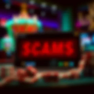 Visual representation of online casino scams