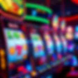 Colorful slot machine reels showcasing various symbols