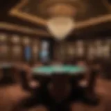 An elegant poker room showcasing sophisticated décor and engaged players