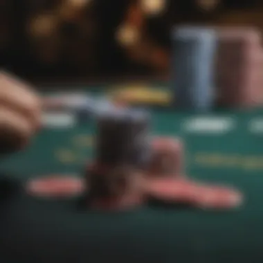 Close-up of poker chips and cards illustrating player engagement