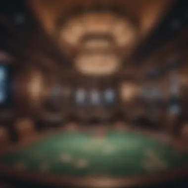 A modern poker room equipped with technology enhancing the gaming experience