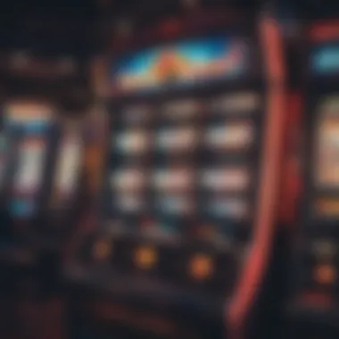 A vibrant slot machine displaying exciting symbols and lights