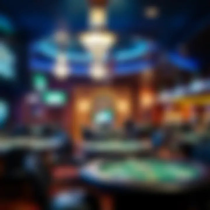 Luxurious Gaming Atmosphere at Valley Forge Interior view of the Valley Forge Poker Room showcasing luxurious gaming tables