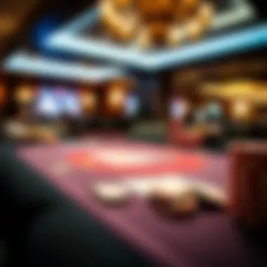 Poker Table Dynamics and Strategy Close-up of a poker table with chips and cards ready for action